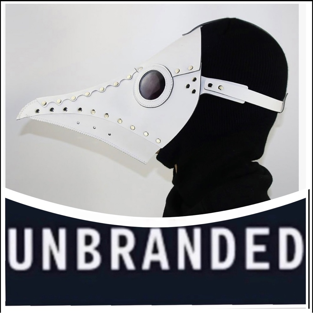 Steampunk Plague White Retro Doctor Bird Beak Mask And Hood